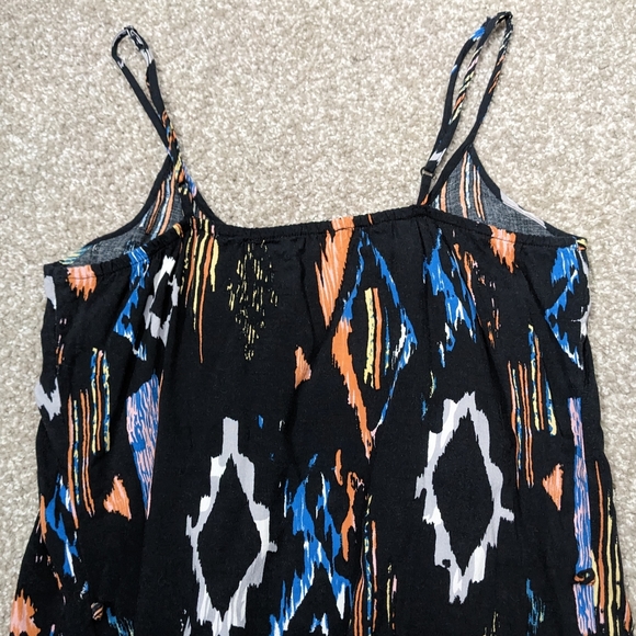 Dex high-low Navajo pattern black colourful midi sundress - Picture 9 of 11